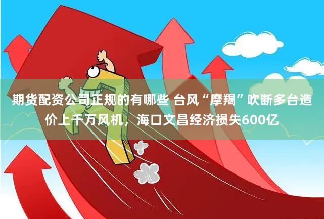 期货配资公司正规的有哪些 台风“摩羯”吹断多台造价上千万风机，海口文昌经济损失600亿
