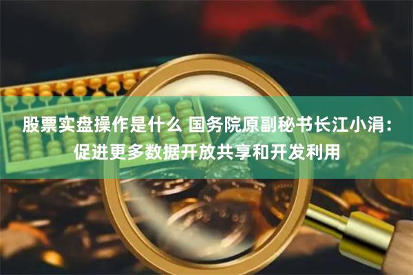 股票实盘操作是什么 国务院原副秘书长江小涓：促进更多数据开放共享和开发利用